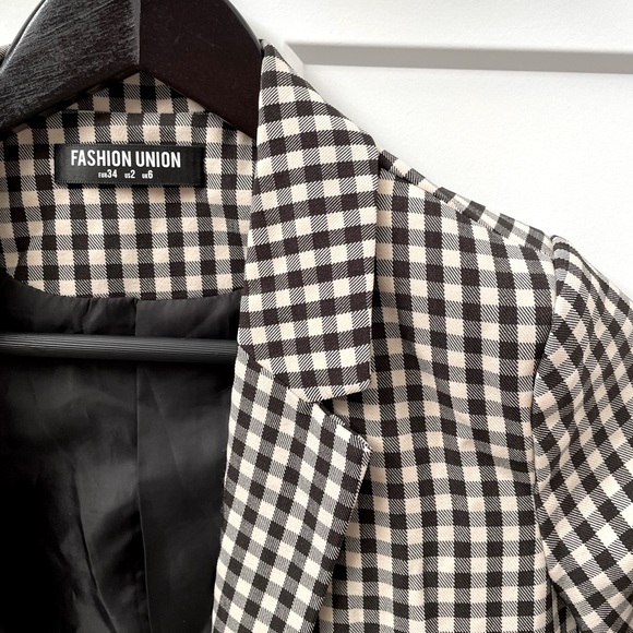 Fashion Union checked Blazer - Picture 2 of 3